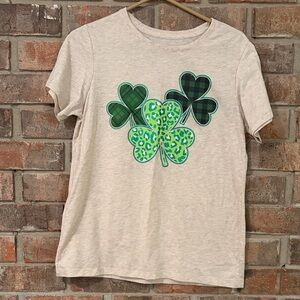 Shamrock Graphic Short Sleeve Tee - Cream